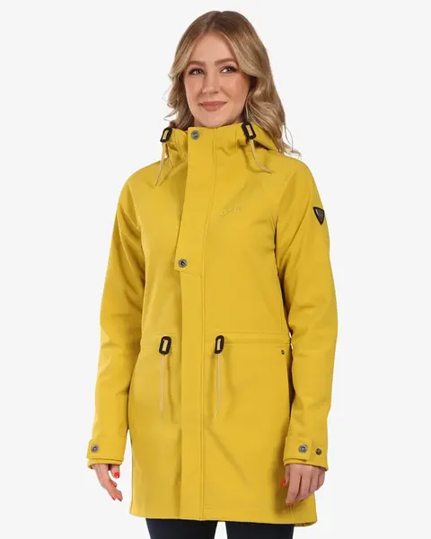 Dámský softshellový kabát kilpi lasika-w žlutá 52
