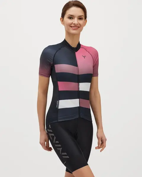 Dámský cyklo dres silvini mazzana černá/růžová xl