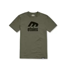 Etnies pánské triko Icon E Ss Tee Military | Zelená | Velikost L