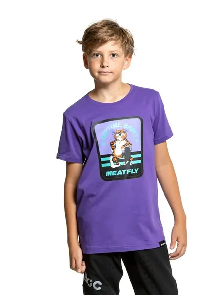 Meatfly dětské tričko Tomcat Violet | Fialová | Velikost 158 | 100% bavlna