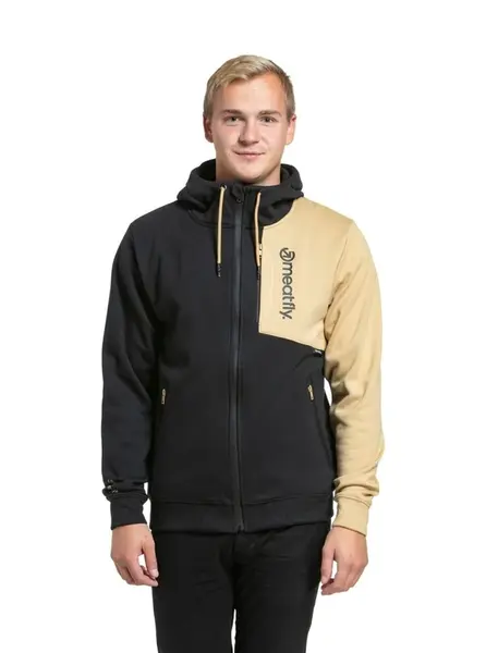 Meatfly pánská technická mikina Lightyear Light Brown / Black | Černá | Velikost S