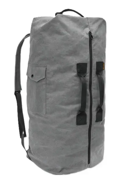 Volcom cestovní taška Ruckstone Duffle Grey | Šedá | Objem 84 L | 100% bavlna