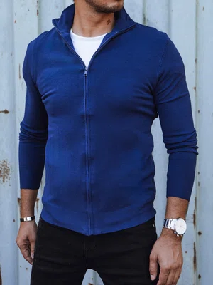 Sweter męski rozpinany niebieski Dstreet