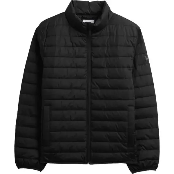 GAP V-FRCH LOGO Pánská prošívaná bunda, černá, velikost