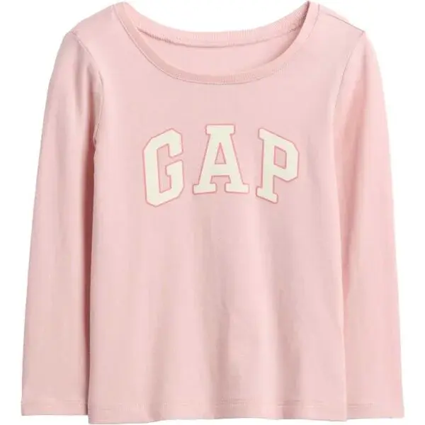 GAP V-FRCH LS LOGO TEE Dětské tričko, růžová, velikost