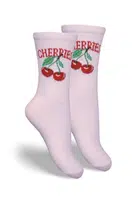 Milena Detské Mládežnícke Ponožky CHERRIES Pudrová Rúžová
