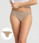 DIM SEAMLESS THONG 2x - Dámske bezšvové tangá 2 ks - telová