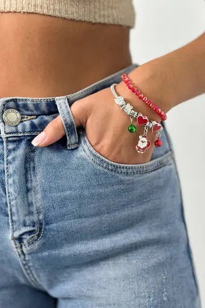 Santa Claus Christmas bracelet with bag