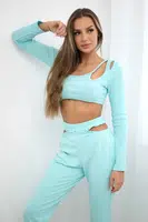 Set with blouse top mint