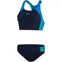 Speedo COLOURBLOCK SPLICE 2 PIECE Dámske dvojdielne plavky, tmavo modrá, veľkosť