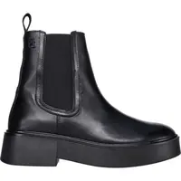 Tommy Hilfiger MINIMAL LEATHER CHELSEA LOGOTAPE Dámska členková obuv, čierna, veľkosť