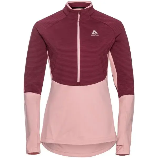Odlo MIDLAYER 1/2 ZIP SESVENNA SL Dámska mikina, ružová, veľkosť