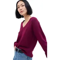 GAP V-FOREVERCOZY Dámsky sveter, vínová, veľkosť
