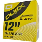 Quick AV12 x 1.75-2.125 90 Cyklistická duša, čierna, veľkosť