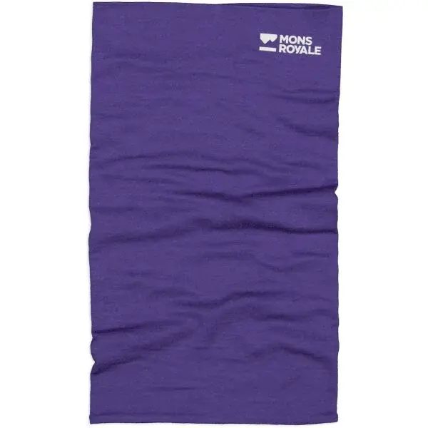 MONS ROYALE DOUBLE UP Teplý nákrčník z Merino vlny, fialová, veľkosť UNI