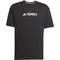adidas TERREX LOGO TEE Pánske outdoorové tričko, čierna, veľkosť