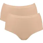 SLOGGI GO SENSE HIGHWAIST 2P Vysoké nohavičky, béžová, veľkosť