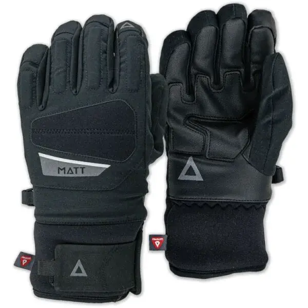 Matt BONDONE Detské lyžiarske rukavice, čierna, veľkosť 6Y