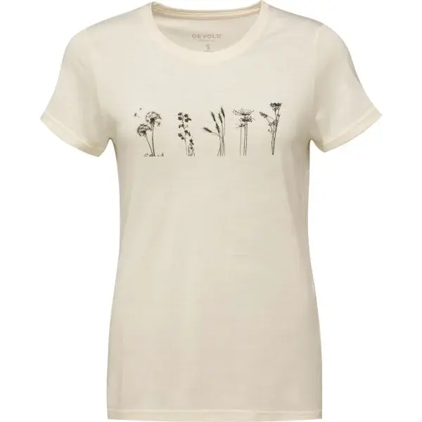 Devold CLASSIC FLOWERS Dámske tričko, biela, veľkosť