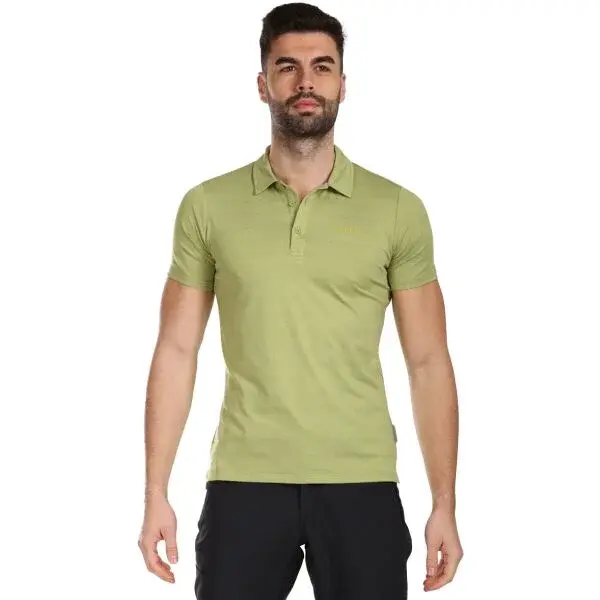 KILPI OLIVA Pánske funkčné polo tričko, svetlo zelená, veľkosť