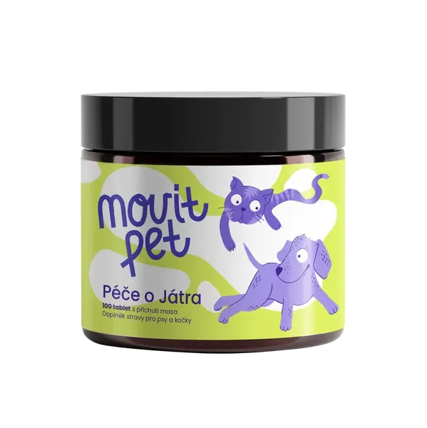 MOVIT ENERGY PET Péče o játra s příchutí masa 100 tablet
