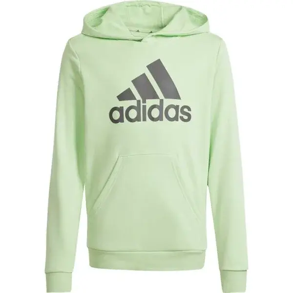 adidas BIG LOGO HOODIE Chlapčenská mikina, svetlo zelená, veľkosť