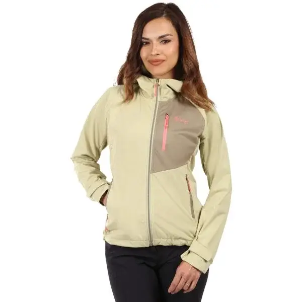 KILPI BELTRA Dámska softshellová bunda, béžová, veľkosť
