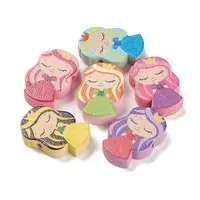 Spray Painted Natural Maple Wood Beads