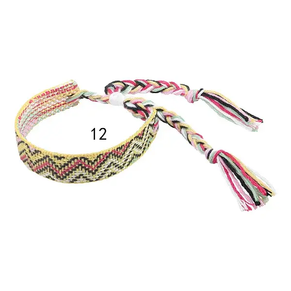 Cotton Braided Wave Pattern Cord Bracelet