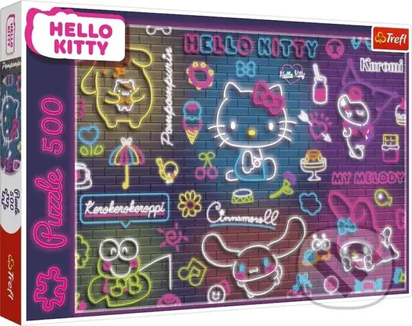 Neonová Hello Kitty - puzzle z kategorie Ostatné