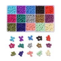 180G 15 Colors Baking Paint K9 Glass Seed Beads