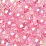 UV Plating Transparent Rainbow Iridescent Acrylic Beads