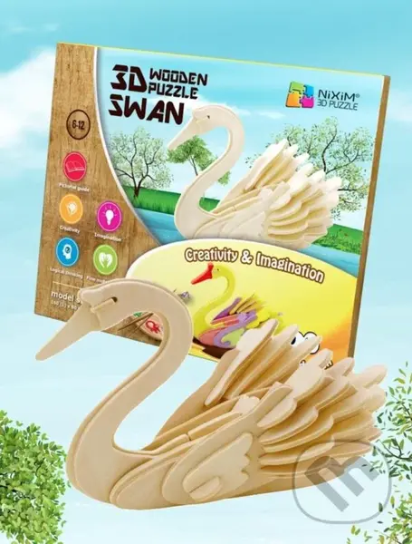 Labuť - puzzle z kategorie 3D puzzle