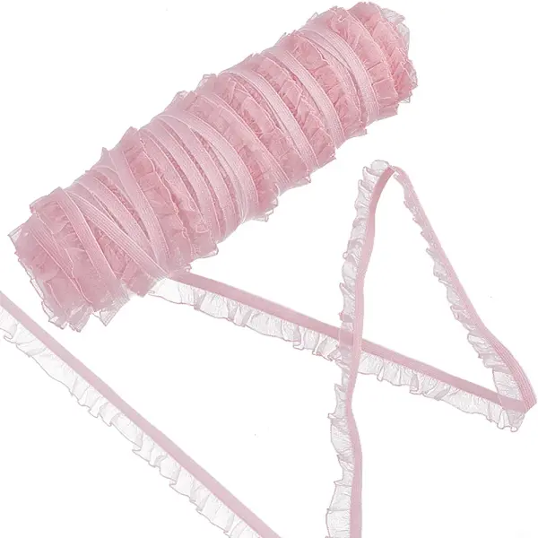 Nylon Chiffon Elastic Lace Trim