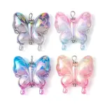 UV Plating Rainbow Iridescent Acrylic Pendants