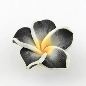Handmade Polymer Clay 3D Flower Plumeria Beads