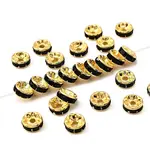 Brass Grade A Rhinestone Spacer Beads