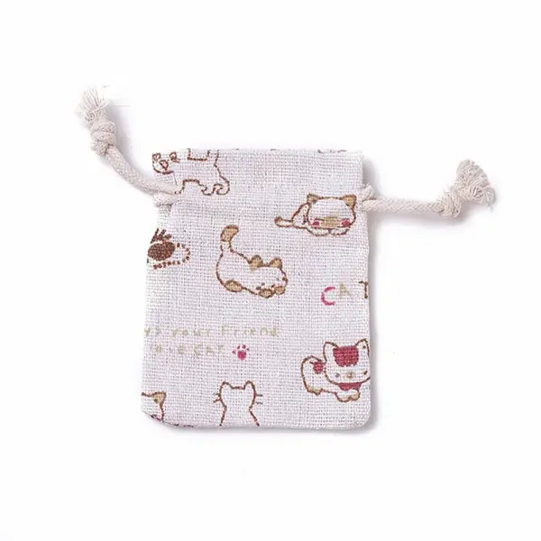 Burlap Kitten Packing Pouches