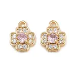 Brass Micro Pave Cubic Zirconia Pendants