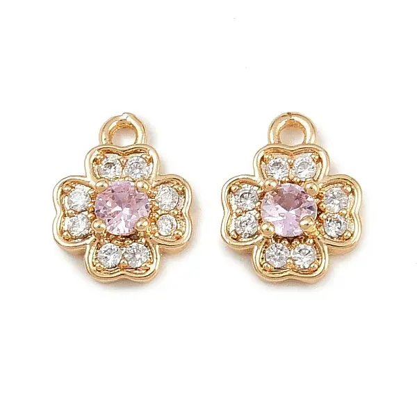 Brass Micro Pave Cubic Zirconia Pendants