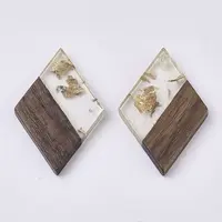 Transparent Resin & Walnut Wood Pendants