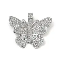 Brass Micro Pave Cubic Zirconia Pendants