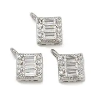 Brass Micro Pave Cubic Zirconia Pendants