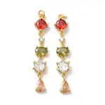 Rack Plating Brass Micro Pave Cubic Zirconia Pendants