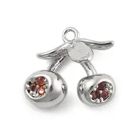 Brass Micro Pave Cubic Zirconia Pendants