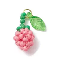 Glass Seed Beaded Rose Pendants