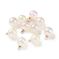 UV Plating Rainbow Iridescent Acrylic Pendants