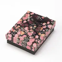Flower Pattern Cardboard Jewelry Packaging Box