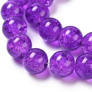 Crackle Glass Beads Strands