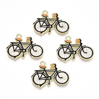 Light Gold Plated Alloy Jewelry Enamel Pendants